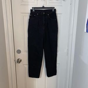 Vintage Black Lee Mom Jeans 80s V Shape